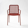 Image of Silla linea Menorca con estructura metálica tubular y tejido entramado