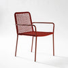 Image of Silla linea Menorca con estructura metálica tubular y tejido entramado