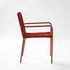 Image of Silla linea Menorca con estructura metálica tubular y tejido entramado