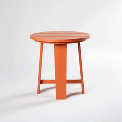 Mesa de apoyo redonda linea adirondack de madera laqueada