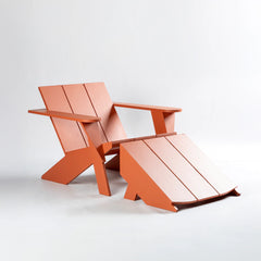 Apoya pies exterior linea adirondack de madera laqueada