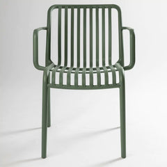 Silla linea tube de plástico con apoya brazos