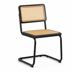 Silla Francesca asiento y respaldo de madera con un esterillado de ratán.