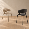 Image of Silla April tapizada con patas negras o beige