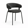 Image of Silla April tapizada con patas negras o beige