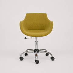 Silla de oficina Frida neumática tapizada en lino
