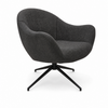 Image of Sillón Wayne tapizado en tela con patas de hierro negro