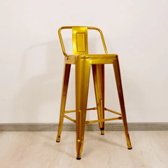 Banqueta Tolix alta con respaldo bajo - Varios colores