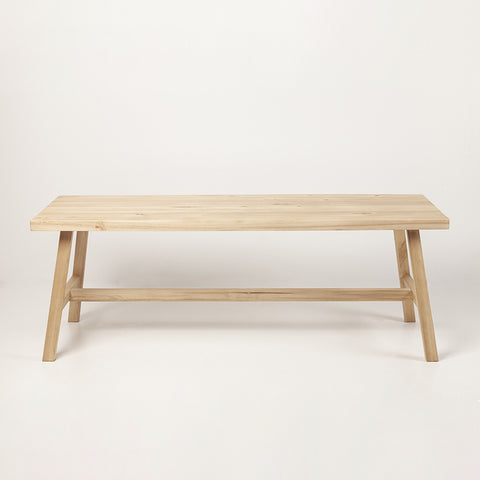 Mesa ratona con tapa de madera y patas de madera. 50 cm x 140 cm 50 cm