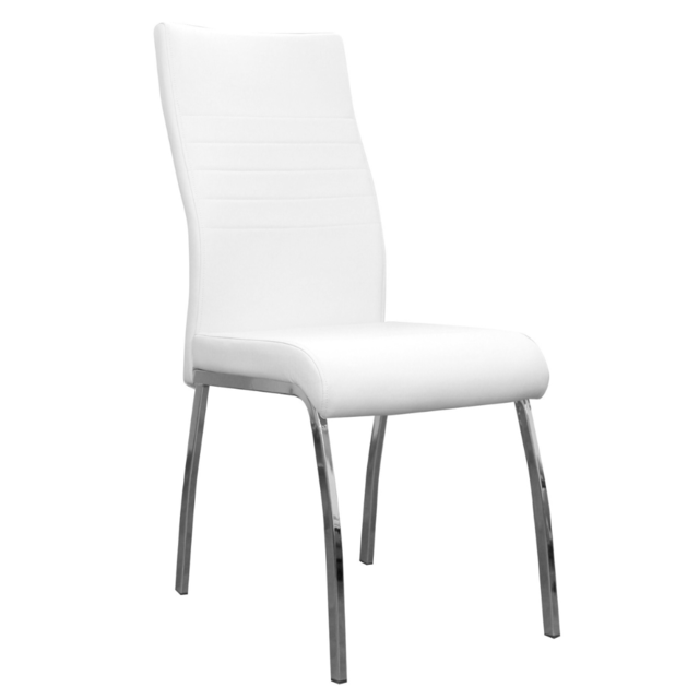 Silla Bari tapizada y patas cromadas