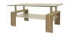 Image of Mesa ratona Ana con tapa de vidrio y patas de madera - 1 mts x 60 cm