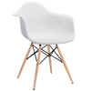 Image of Sillón Eames de plástico con apoya brazos y patas de madera - Varios colores
