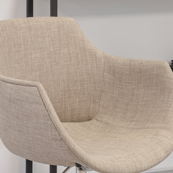 Silla Frida Wood tapizada en lino