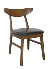 Silla Moss con asiento tapizado y patas de madera