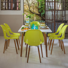 Silla Nina Wood plástica con Patas de Madera. Varios colores
