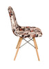 Image of Silla Eames de polipropileno tapizado Marilyn y patas de madera natural