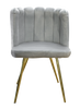 Image of Silla Handy tapizada en pana con asiento y patas de diversos colores.