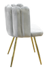 Image of Silla Handy tapizada en pana con asiento y patas de diversos colores.