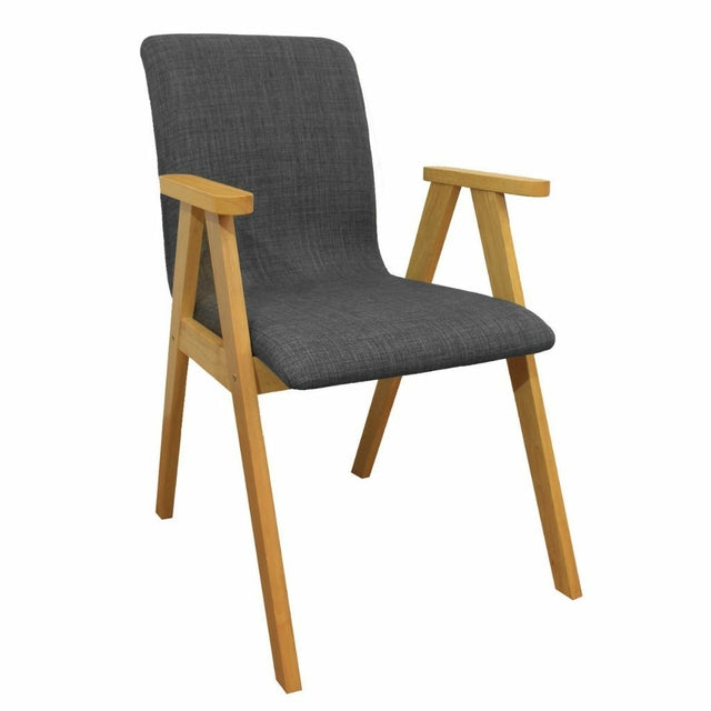 Pack de sillas Arhaus tapizadas con apoyabrazo - Gris oscuro