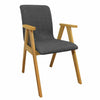 Image of Pack de sillas Arhaus tapizadas con apoyabrazo - Gris oscuro
