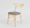 Image of Silla Moss con asiento tapizado y patas de madera