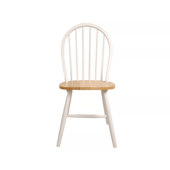 Silla Windsor curva de madera - Blanco/Natural