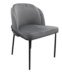 Silla angelo con patas negras metálicas - tapizado en pana. Varios colores.