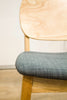 Image of Silla Baltic natural respaldo wood tapizada en tela - Gris