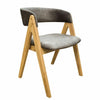Image of Pack de sillas Oslo tapizadas en terciopelo - Gris
