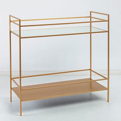 Bar con estantes de Espejo y Chapa, base de Hierro. Colores Varios